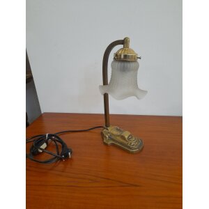 Szecessziós réz asztali lámpa, 1900-as évek eleje