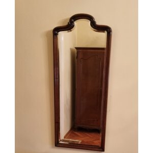 Neobarokk metszett tükör fa kerettel