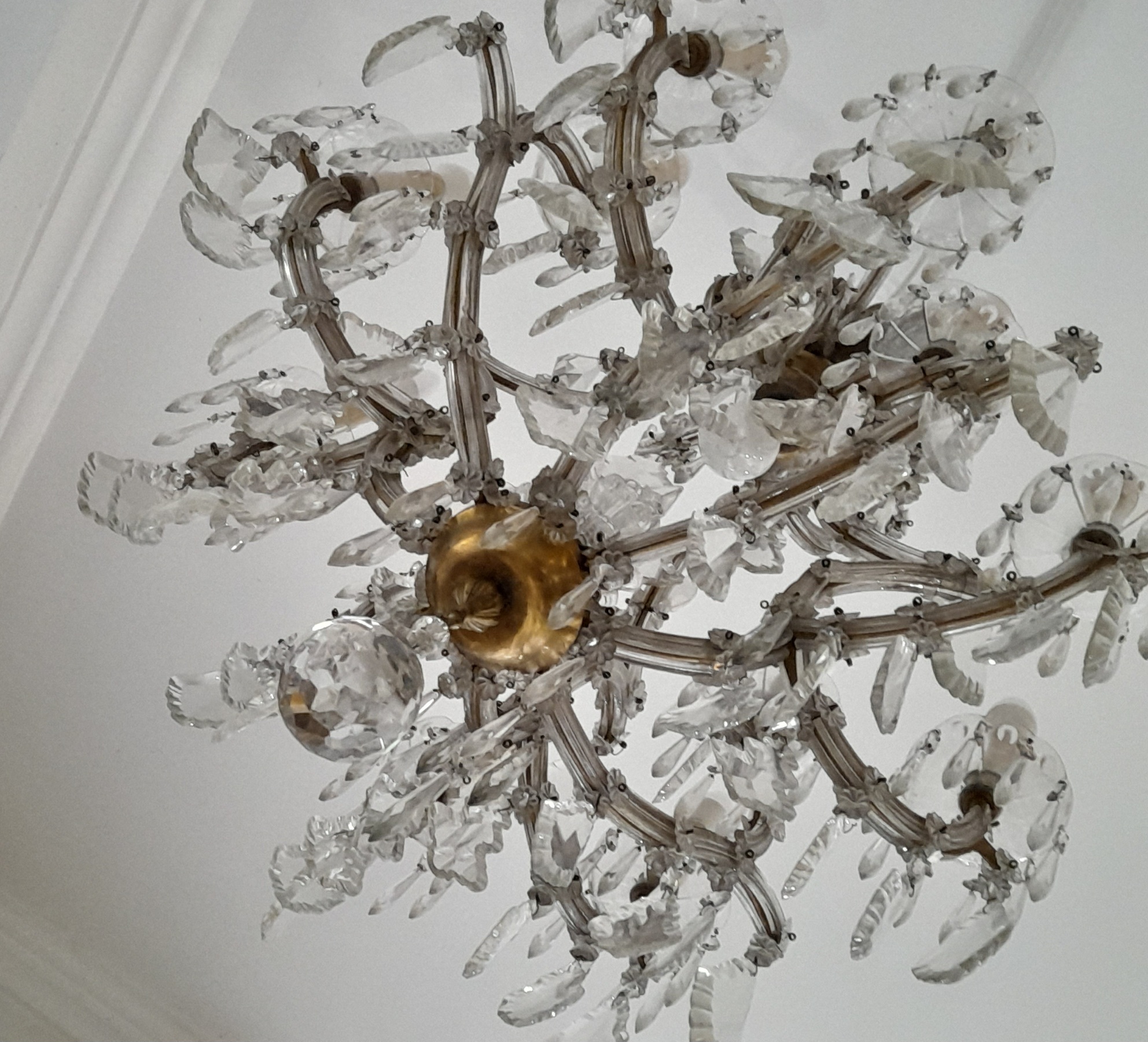 Vintage nagyméretű kristálycsillár - 10 + karos, elegáns darab - Image 4