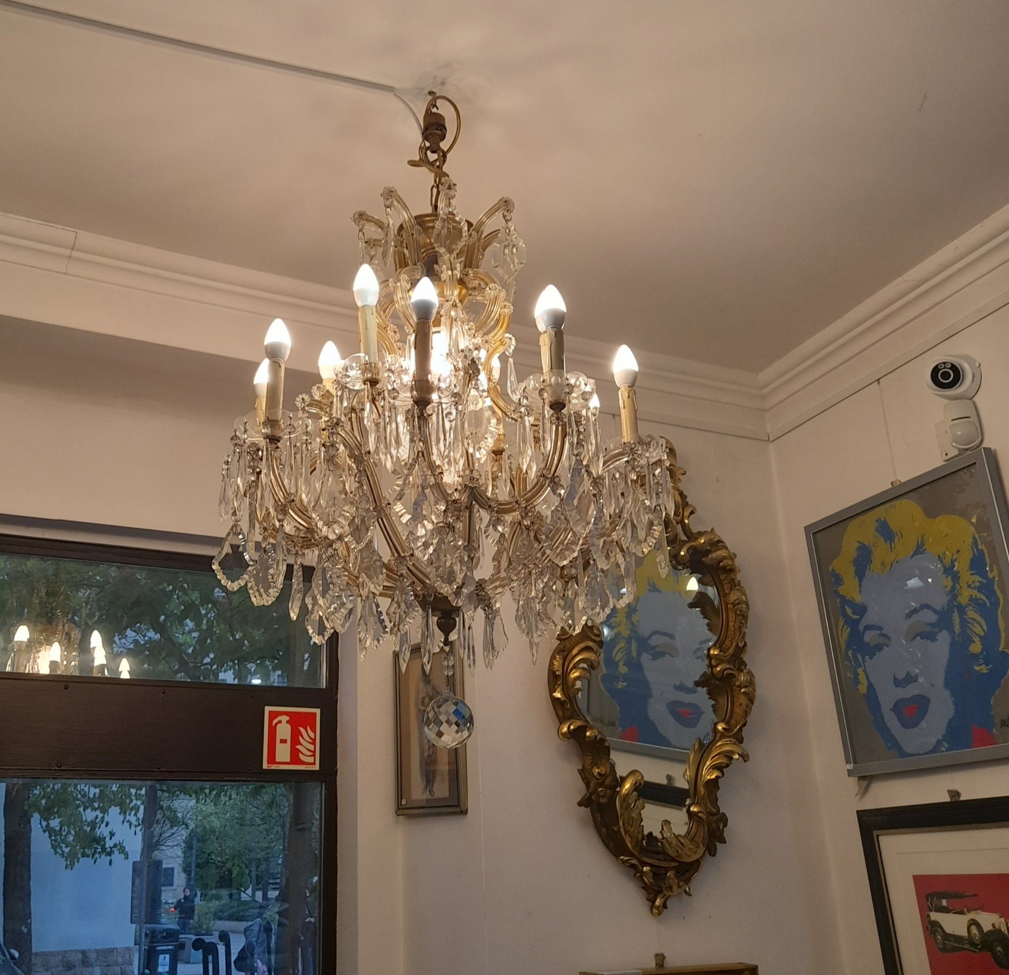 Vintage nagyméretű kristálycsillár - 10 + karos, elegáns darab