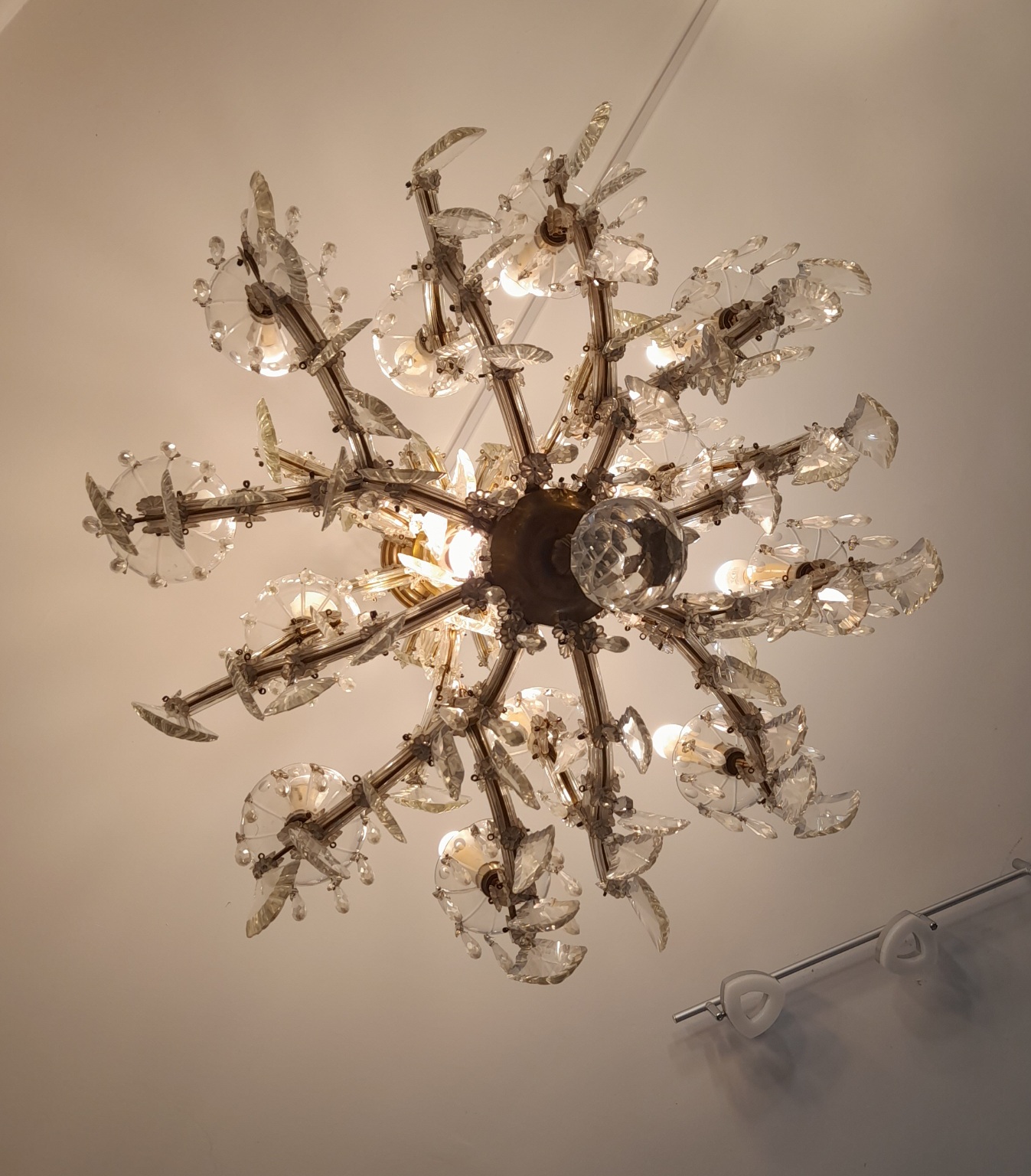 Vintage nagyméretű kristálycsillár - 10 + karos, elegáns darab - Image 2