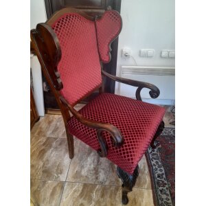 Elegáns, klasszikus füles fotel (wingback karosszék)