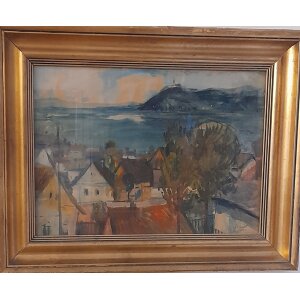 Göldner Tibor: Balatoni látkép 1963.