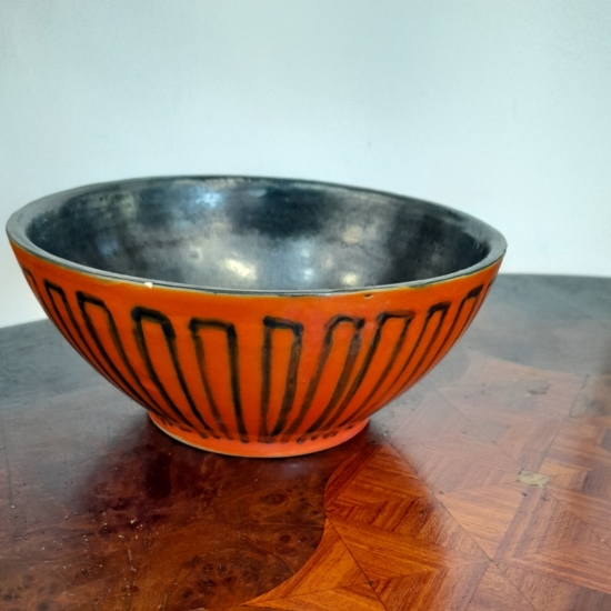 Retro Tófej kerámia ikebana tál
