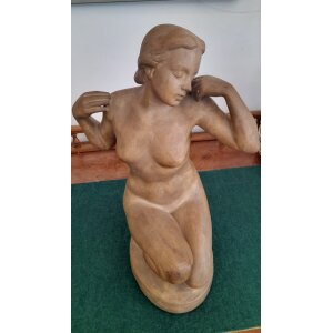 Gabay László (1897-1952): Art deco patinázott terrakotta kisplasztika
