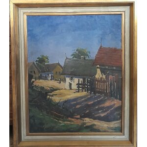Nyárády Gulyás Jenő: Balaton-felvidéki falurészlet  (1920–1970)
