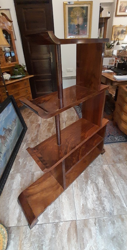 Art Deco stílusú, 5 polcos, lépcsőzetes kialakítású virágállvány vagy könyvespolc (Mid - Century) - Image 5