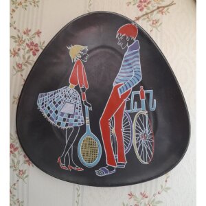 "Teenager" kerámia falitál 1960-as évek