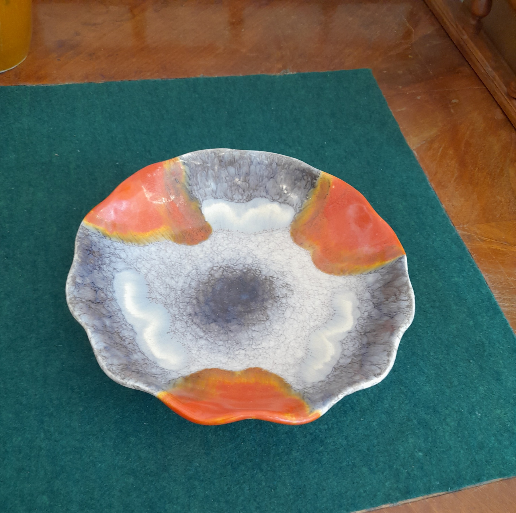 Kerámia tál / Strehla , Handgemalt (1965-72) - Image 3