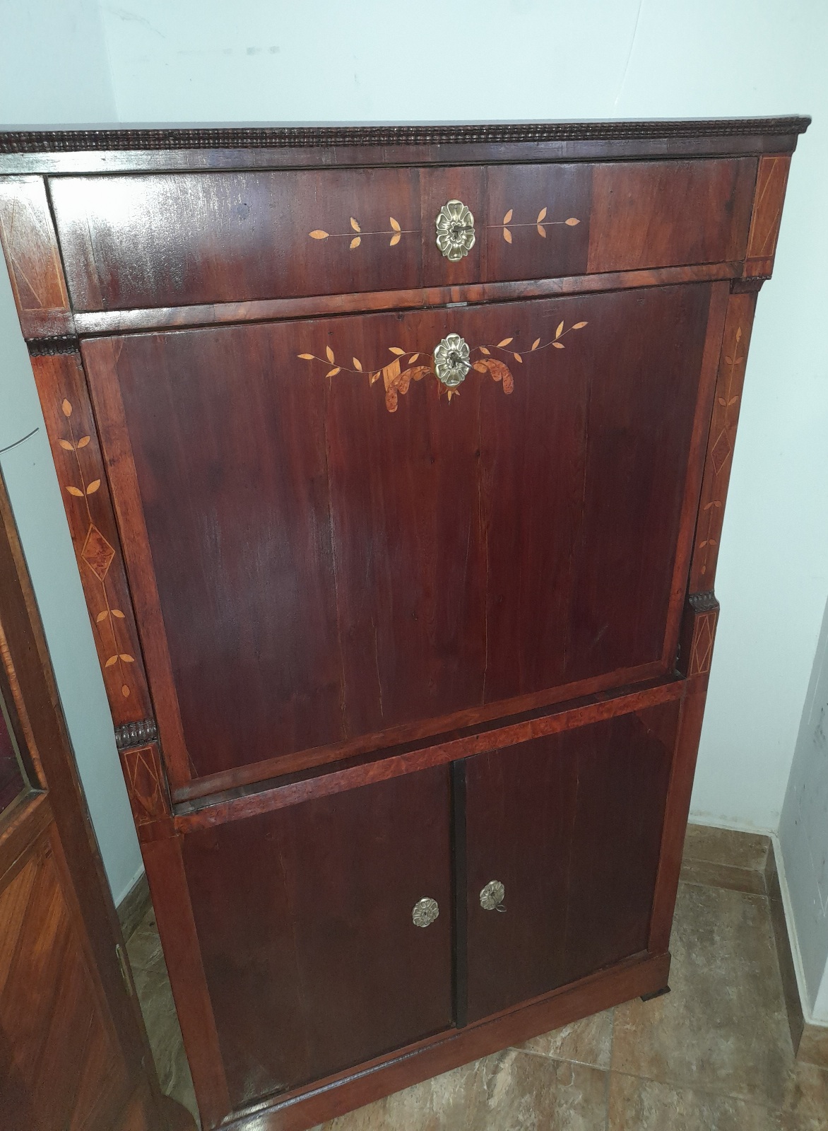 Elegáns antik Bidermeier írószekreter - Image 2